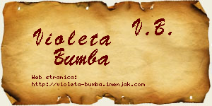 Violeta Bumba vizit kartica
